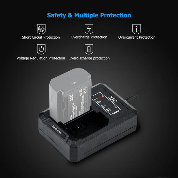 JJC DCH-FZ100TC USB-C Dual Battery Charger for Sony NP-FZ100