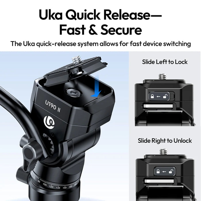 ULANZI 190 II Uka Fluid Tripod Head