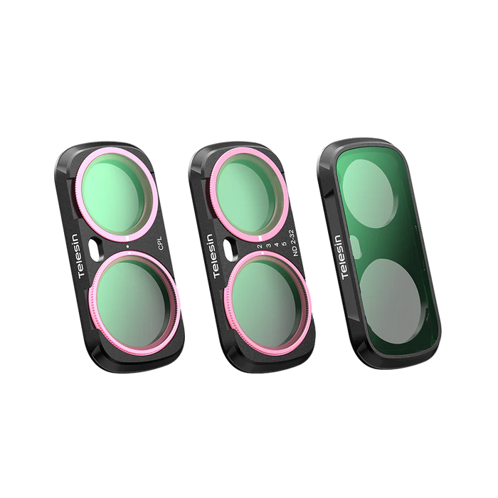 TELESIN CPL + VND + 1/4 Black Diffusion Filter Kit for Insta360 Luna Ultra