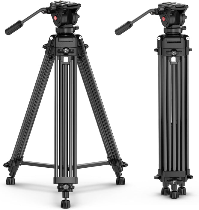 ULANZI MT-81 Aluminum Heavy-Duty Video Tripod with Fluid Head