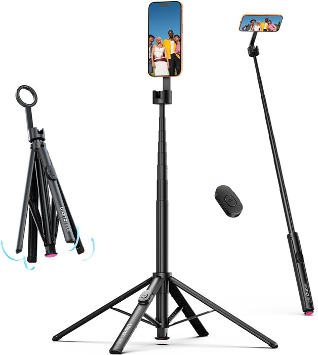 ULANZI SK21 Auto-Open 2-in-1 Selfie Stick + Tripod w/ 4 Legs - Magnetic Mount