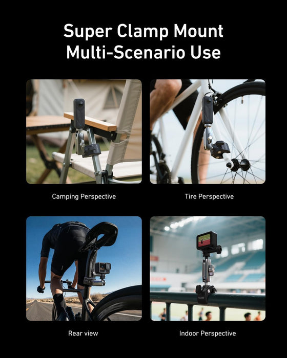 TELESIN Crab Claw Clamp Mount for Action Camera/ Phone