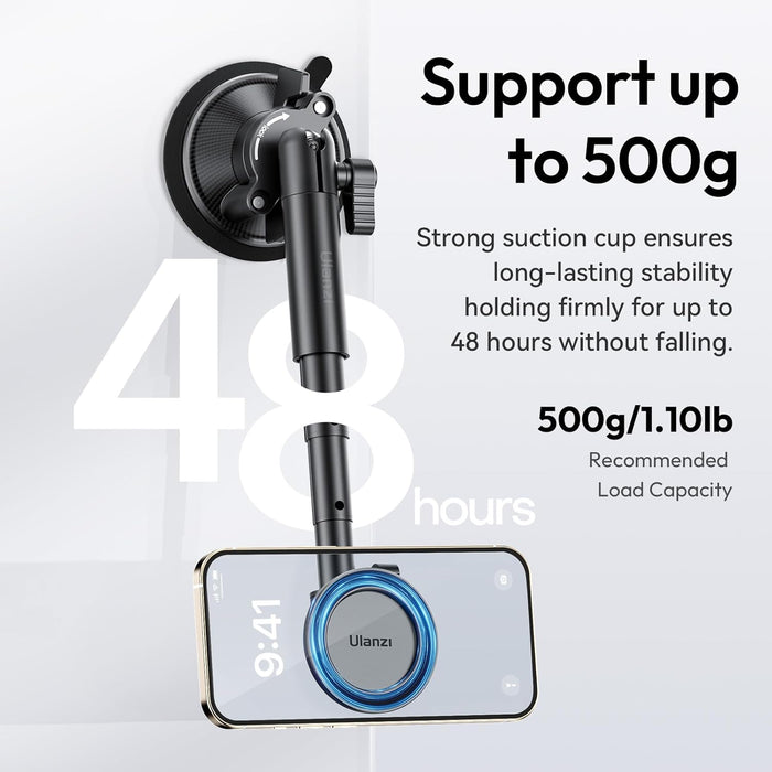 ULANZI ZJ06 Magnetic (MagSafe), Telescopic Phone Suction Cup Mount