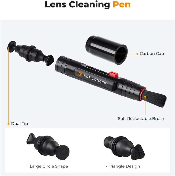 K&F CONCEPT 10-in-1 Professional Cleaning Kit - Air Blower & Nozzles + Cleaning Clothes + Cleaning/ Lens Pen + Cleaning Liquid
