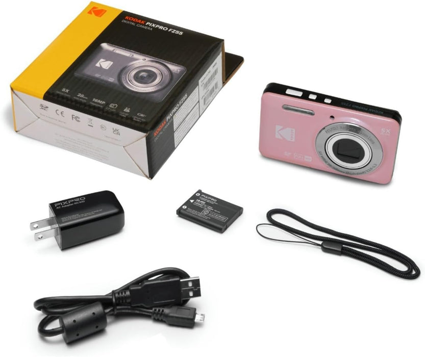 673 Camera KODAK PIXPRO FZ55 Digital Camera (Pink) — 673SHOP.com