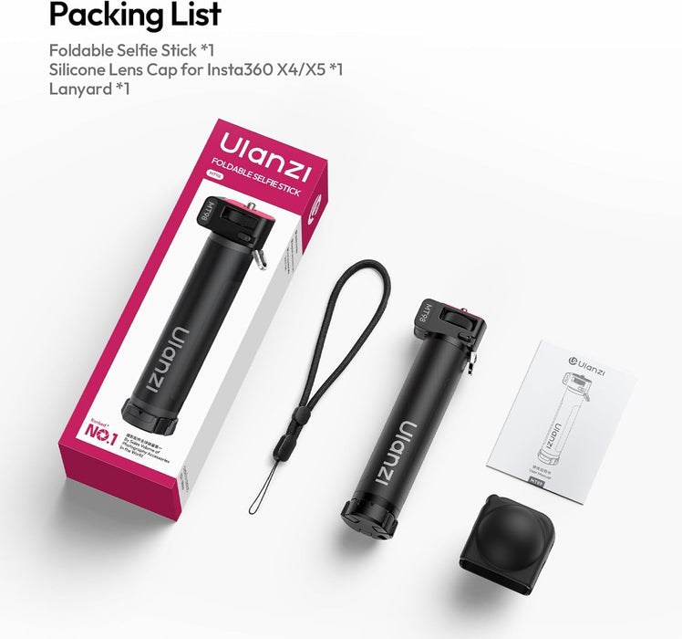 ULANZI MT98 Foldable Selfie Stick for Insta360 X Series 360 Camera