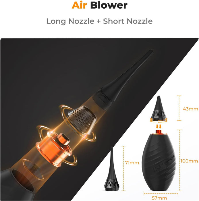 K&F CONCEPT 10-in-1 Professional Cleaning Kit - Air Blower & Nozzles + Cleaning Clothes + Cleaning/ Lens Pen + Cleaning Liquid