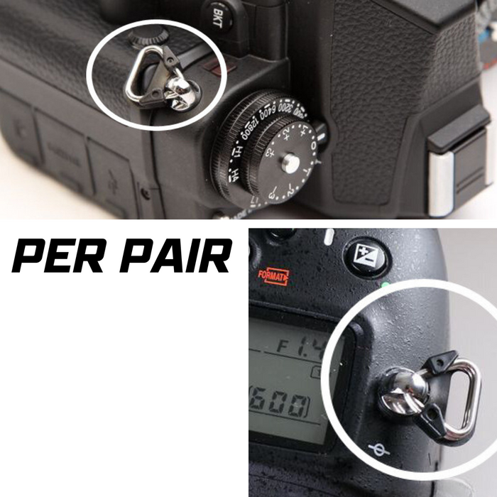 673SHOP ESSENTIALS Eyelet Lug Split Triangle Ring Adapter & Plastic Cover for Mirrorless, Analog Camera, DSLR