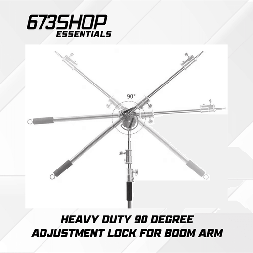 【 673SHOP ESSENTIALS 】 2.5m Heavy Duty Boom Arm for C-Stand (C-Stand NOT included), for Professional Studio Use & Mounting Light & Softbox in Overhead Positions - 673SHOP.com