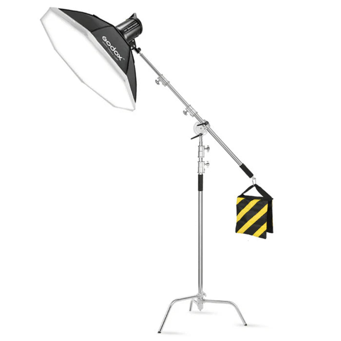 (BUNDLE) 3.3m Stainless Steel Heavy Duty C-Stand w/ 2.5m Heavy Duty Boom Arm