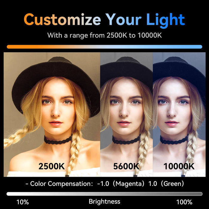 ULANZI VL360 RGB LED Light Stick - 36W, w/ Detachable Barn Door