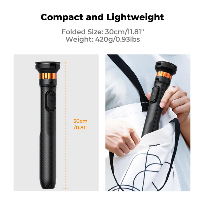 K&F CONCEPT MS19 1.62m 2-in-1 Selfie Stick Tripod with MagSafe - MagSafe Compatible, Bluetooth Remote