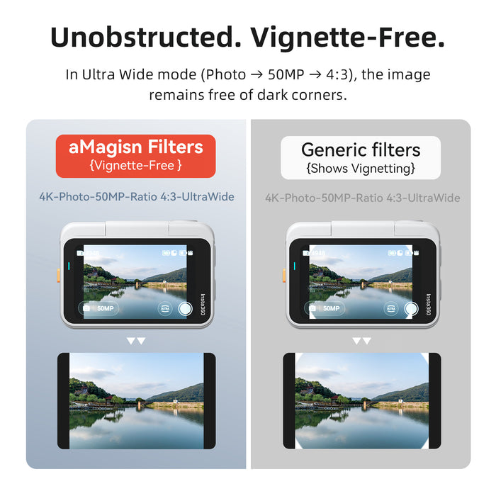 OEM (Generic) Clip-on Filters for Insta360 Go Ultra - CPL + ND8 + ND16 + ND32