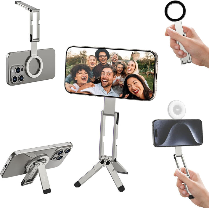 ULANZI MA60 Foldable Magnetic Phone Tripod (Silver)