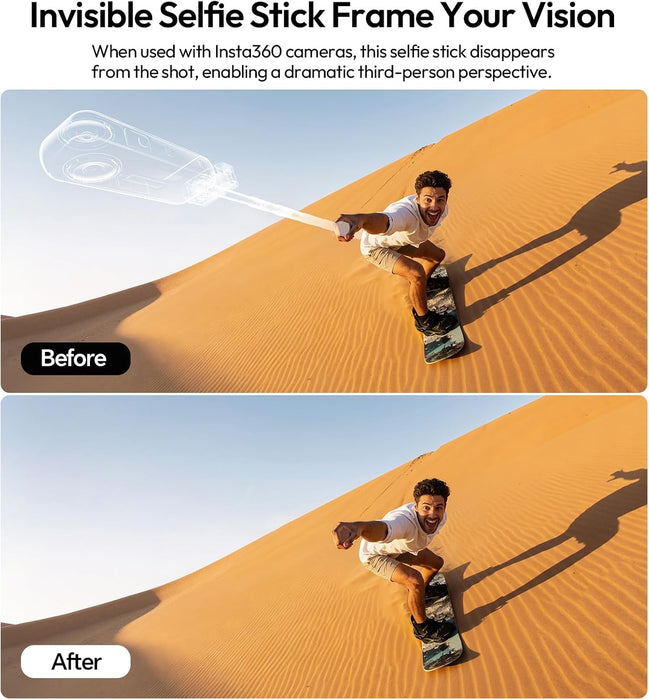 ULANZI MT98 Foldable Selfie Stick for Insta360 X Series 360 Camera