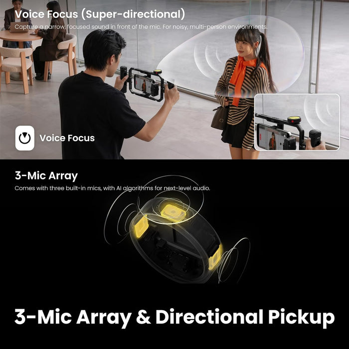 INSTA360 Mic Pro Single (1 TX + 1 RX) (Black)