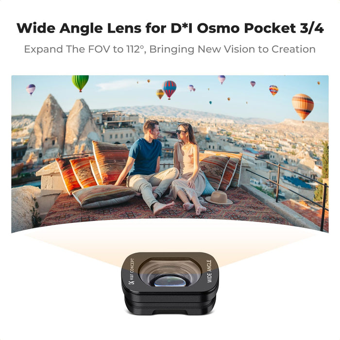 K&F CONCEPT CPL + Black Mist 1/4 + Variable ND2-ND32 + Wide-Angle Lens Filter & Lens Set for DJI Osmo Pocket 3/ 4