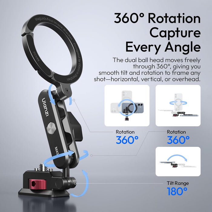 ULANZI MA56 4-in-1 Phone Clamp Mount - Magnetic Version