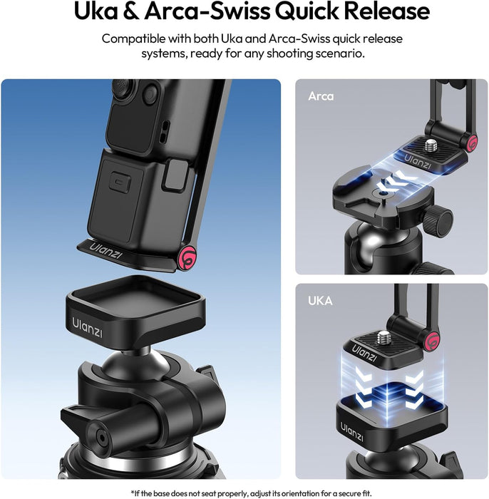 ULANZI MA66 Tripod Quick Release Plate w/ Built in Foldable Tripod for DJI Osmo Pocket 3