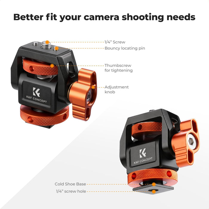 K&F CONCEPT MS42 Swivel & Tilt Camera Monitor Mount