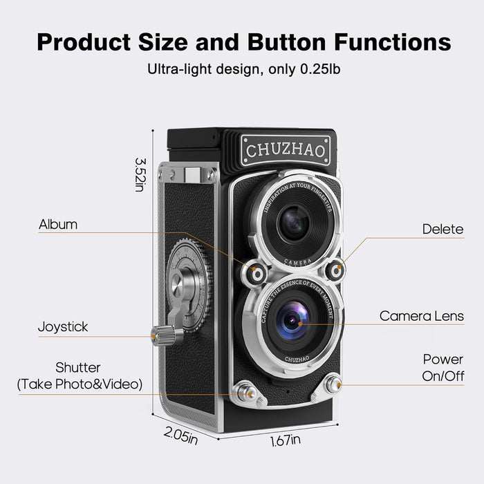 CHUZHAO M1 Retro TLR Style Mini Digital Camera