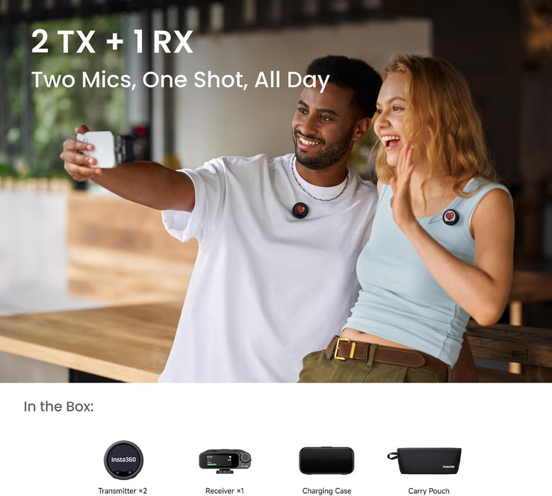 INSTA360 Mic Pro Double (2 TX + 1 RX) (Black)