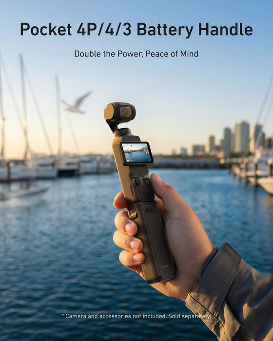 TELESIN Battery Handle for DJI Osmo Pocket 4P/ 4/ 3