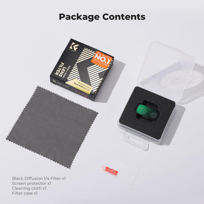 K&F CONCEPT Black Diffusion 1/4 Filter for Insta360 Luna Ultra