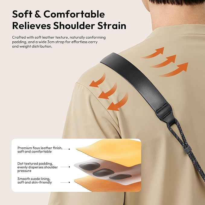 ULANZI CSS2 U-Snap Camera Shoulder Strap(Shadow Black)