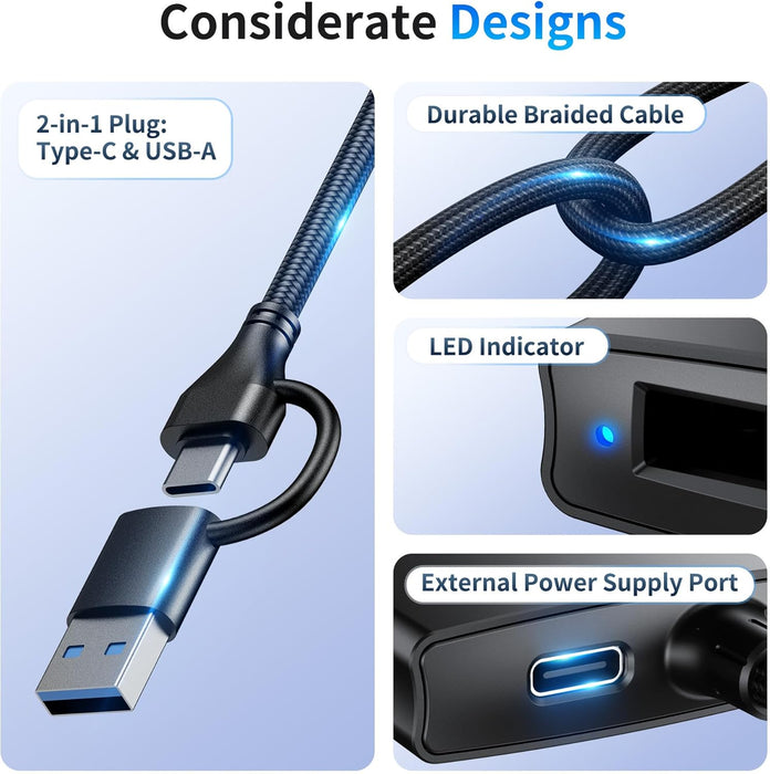 JJC CR-CFB USB 3.2 Gen2 CFexpress Type B Card Reader with USB-A & USB-C Plug