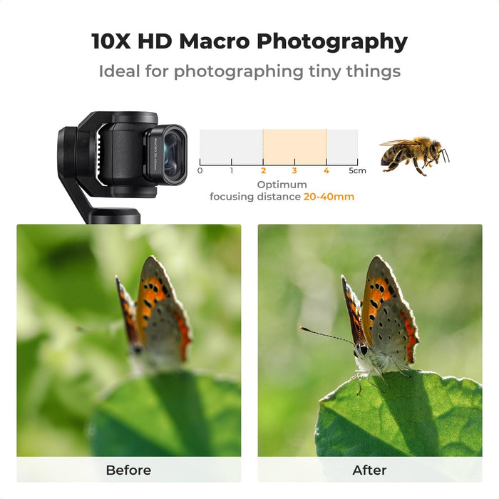 K&F CONCEPT 10x Magnification Macro Lens for DJI Pocket 3 & 4