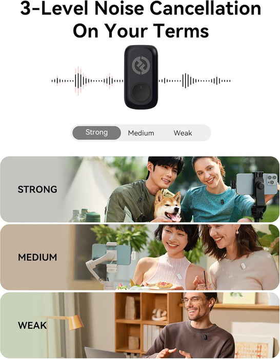 HOLLYLAND LARK A1 Mini Duo 2-Person Wireless Microphone System with Lightning Connector for iOS Devices (Space Gray, 2.4 GHz)