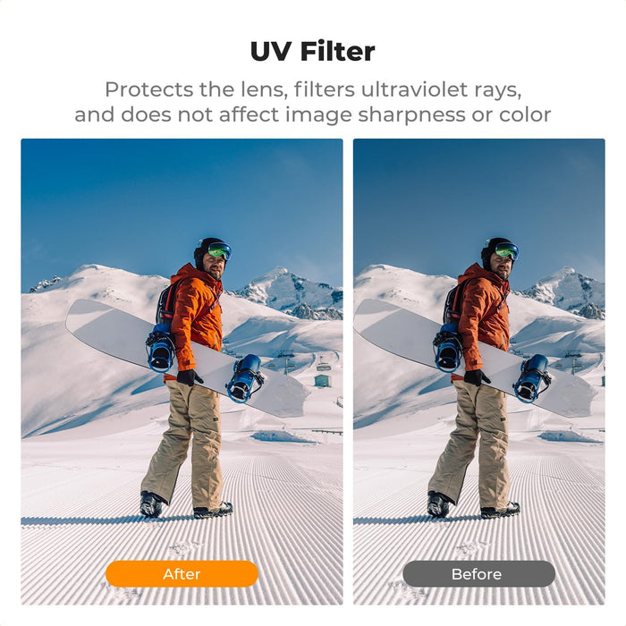 K&F CONCEPT ND4-32 + CPL + UV Snap-on Filters for DJI Osmo Action 6