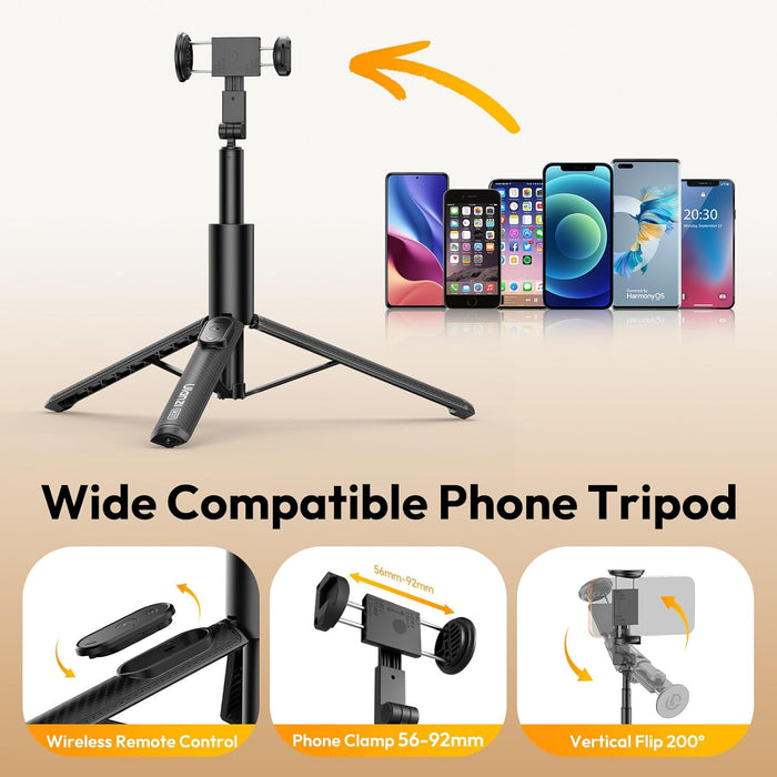 ULANZI SK27 2-in-1 Selfie Stick + Tripod - Phone Clamp Version