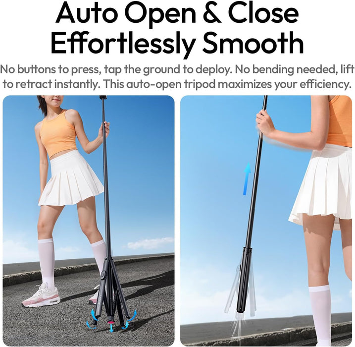 ULANZI SK21 Auto-Open 2-in-1 Selfie Stick + Tripod w/ 4 Legs - Magnetic Mount
