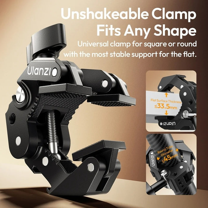 ULANZI CO78 Super Clamp Kit (Super Clamp & Magic Arm with Dual Ball Head)
