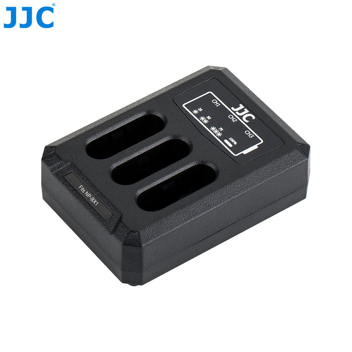 JJC USB Triple Battery Charger for Sony NP-BX1 (for Sony ZV-1 and RX100 series of cameras)