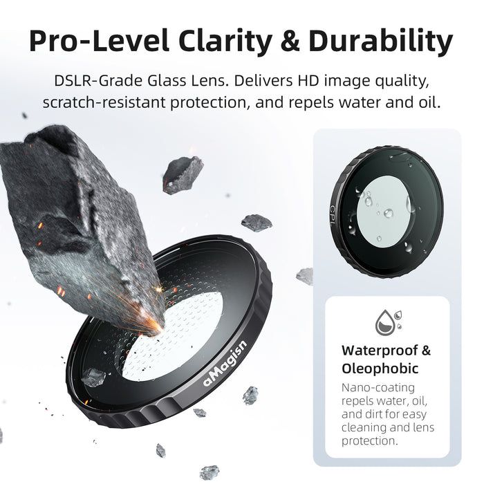 OEM (Generic) Clip-on Filters for Insta360 Go Ultra - CPL + ND8 + ND16 + ND32