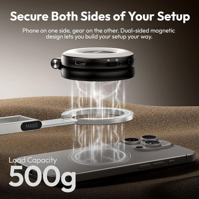 ULANZI MA60 Foldable Magnetic Phone Tripod (Silver)