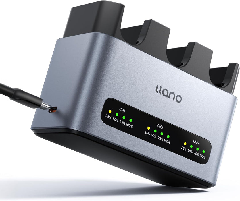LLANO 3-Slots 30W Fast Charger for Sony NP-FZ100
