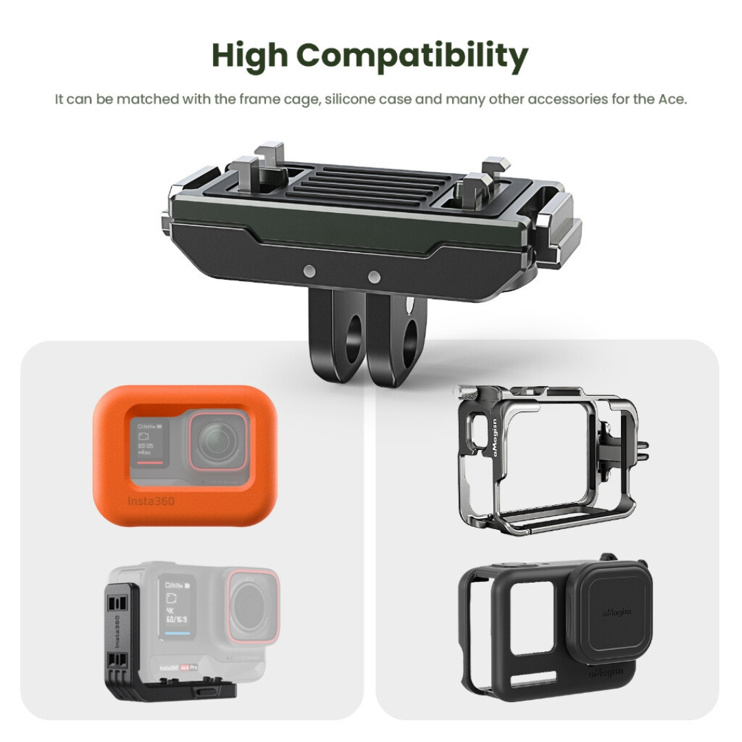 Adaptateur Shoe Magnétique Pour Insta ACE Pro / ACE Pro 2 - Support Réglable 75°, Montage 1/4"
