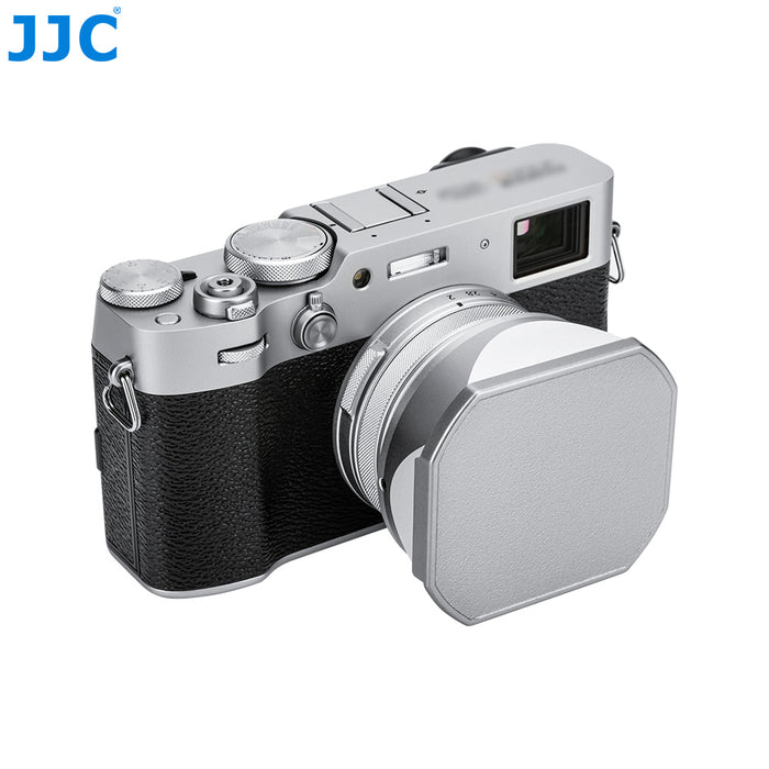 JJC Lens Hood & Filter Adapter Ring for Fujifilm X100VI (Silver)