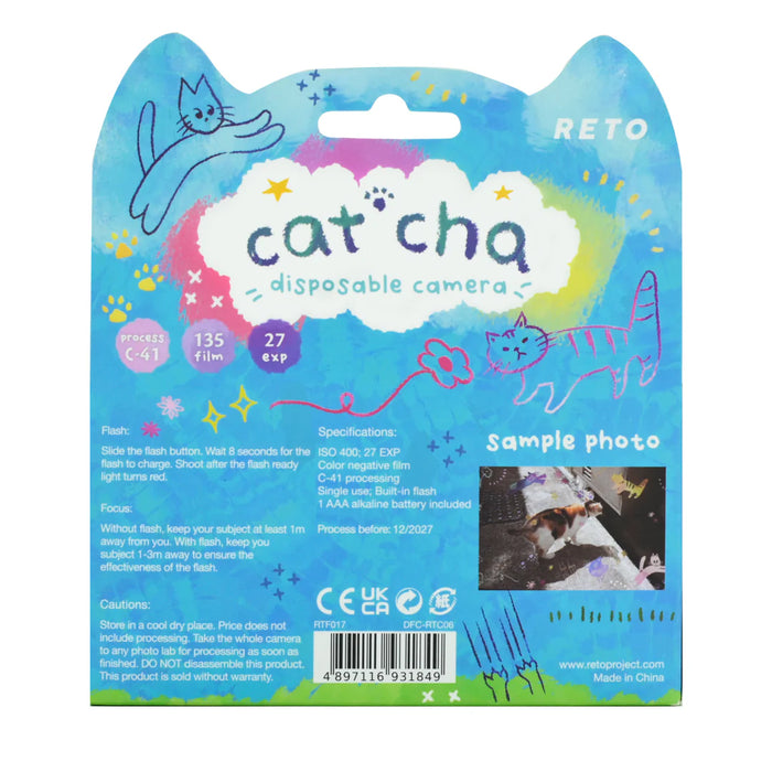 RETOCOLOR Cat'cha 400 35mm Disposable Film Camera - 27EXP