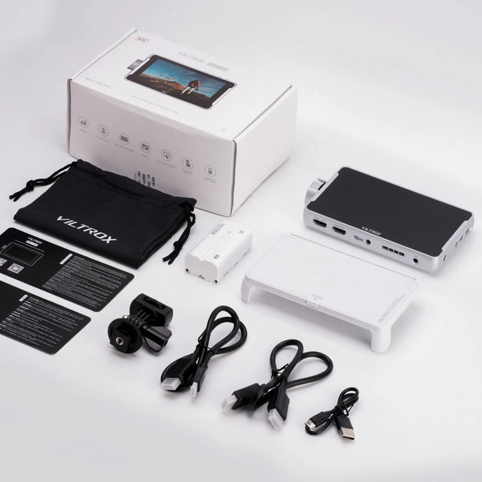 VILTROX DC-V1 External On-Camera Monitor - 5.5", Full HD, 400 Nits, 4K Input & Output, Touchscreen, w/ Battery