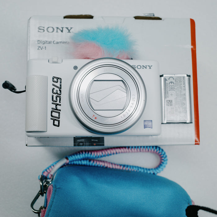 (USED) SONY ZV-1 Compact Digital Camera - White w/ pastel pouch - Like New - 4953512