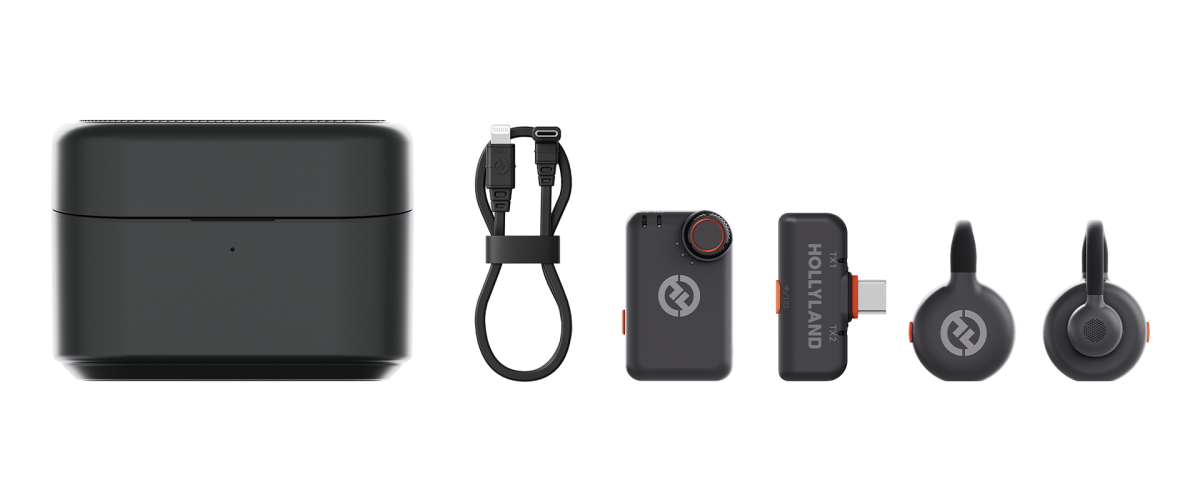 HOLLYLAND LARK M2S Combo 2-Person Wireless Microphone System (2.4 GHz, Space Gray)