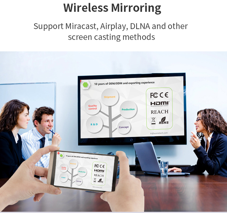 OEM (Generic) S90 Smart Android Wireless Projector w/ Built-in Battery