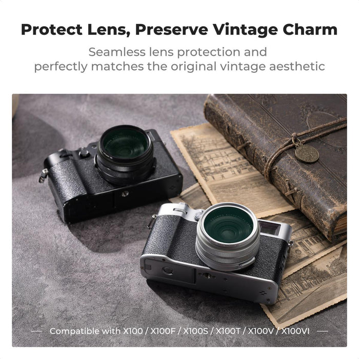 K&F CONCEPT Black Mist 1/4 Filter for Fujifilm X100 Series, adapter ring NOT required (Silver)