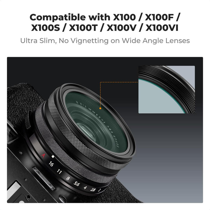 K&F CONCEPT Nano-X Filter for X100VI (X100 Series) - MCUV (Protective Filter) (Black)
