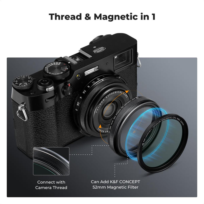 K&F CONCEPT Nano-X Filter for X100VI (X100 Series) - MCUV (Protective Filter) (Black)